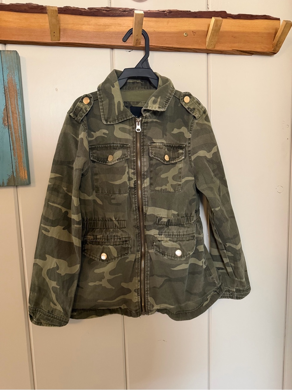 Me Jane Women’s Size 8 Camo Utility Jacket Military Field Jacket 100% Cotton